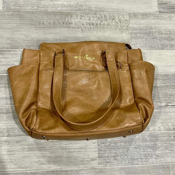 White Elm Gemini Mini Convertible Bag Backpack Tote Tiffany Blue Interior Almond - Picture 1 of 11
